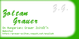 zoltan grauer business card